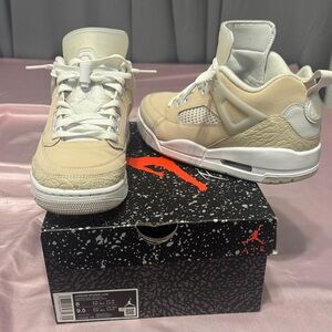 Jordan Kids' Cream and White Sneakers